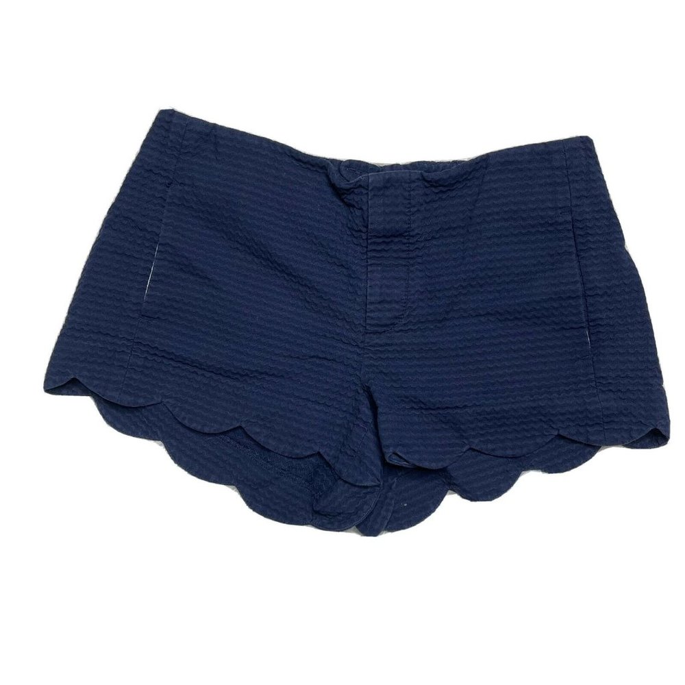 Lilly Pulitzer Women 4 Small Blue Scalloped Shorts